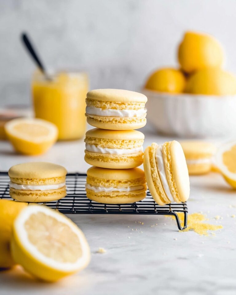 Lemon Curd Macarons with Lemon Buttercream Recipe