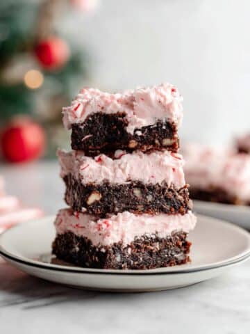 Candy Cane Frosted Brownies Recipe