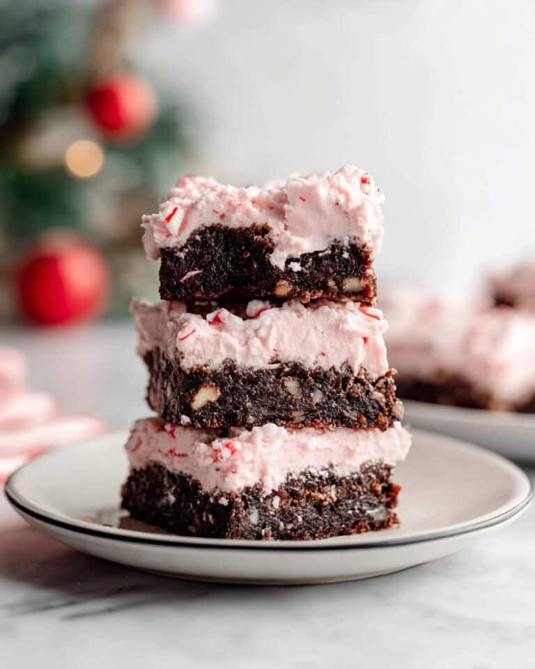 Candy Cane Frosted Brownies Recipe