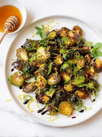 Honey Balsamic Roasted Brussels Sprouts Recipe