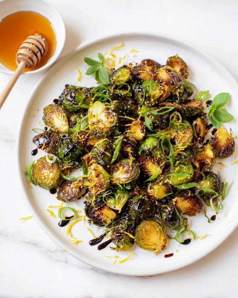 Honey Balsamic Roasted Brussels Sprouts Recipe