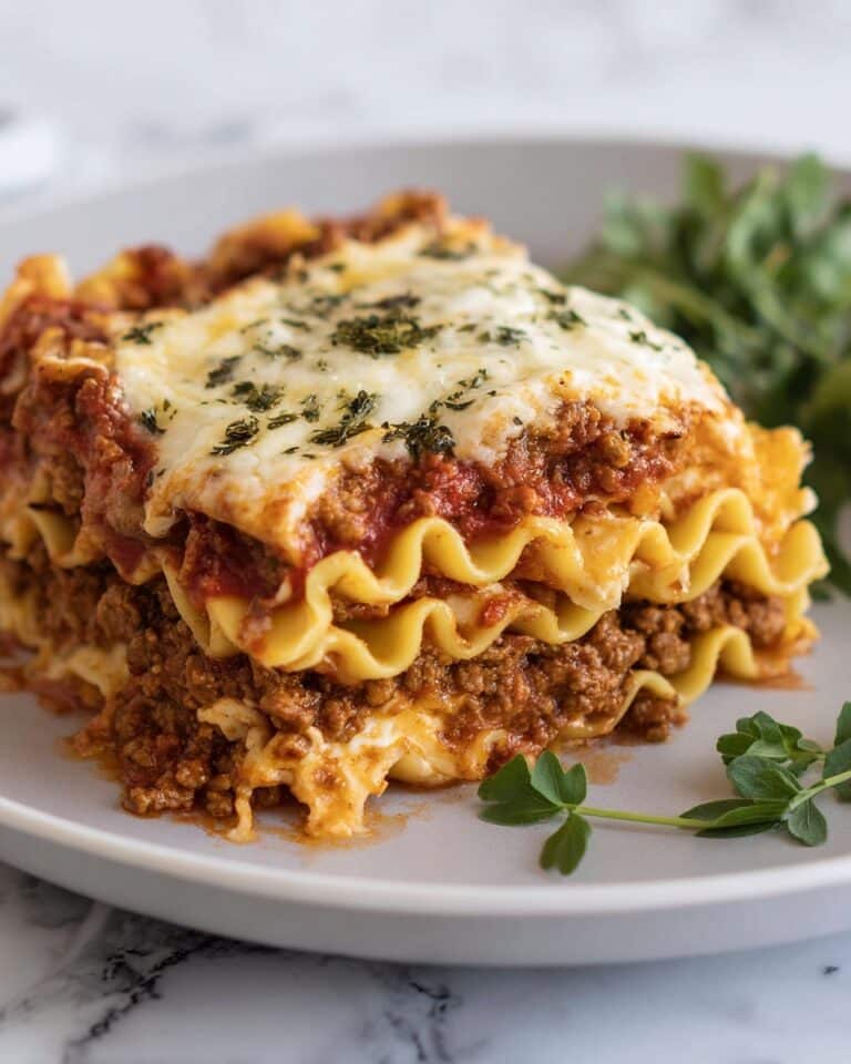 Easy Oven-Ready Lasagna with Ricotta, Spinach, and Meat Sauce Recipe