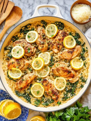 One-Pan Chicken Piccata and Orzo Recipe