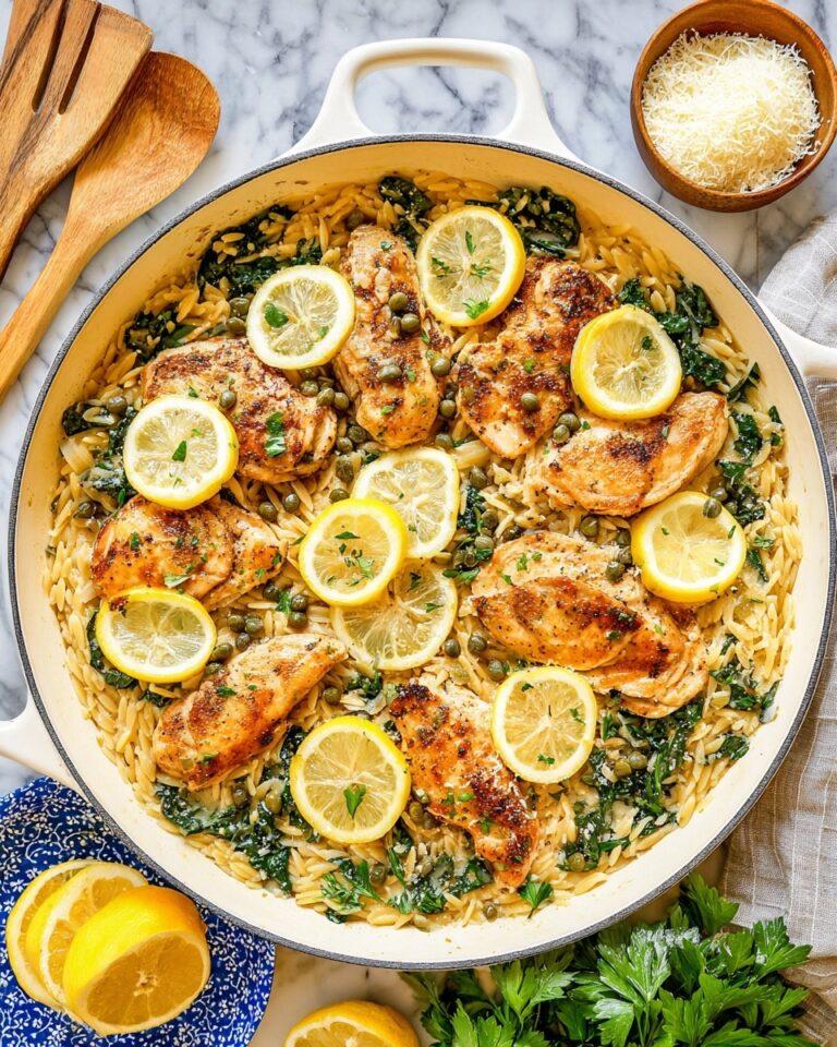 One-Pan Chicken Piccata and Orzo Recipe