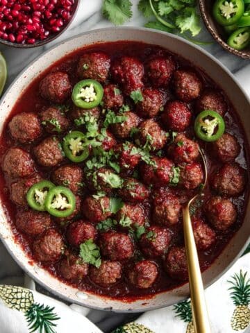 Cranberry Meatballs with Spicy Jalapeño and Orange Glaze Recipe