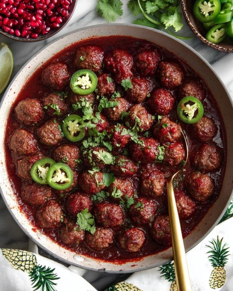 Cranberry Meatballs with Spicy Jalapeño and Orange Glaze Recipe