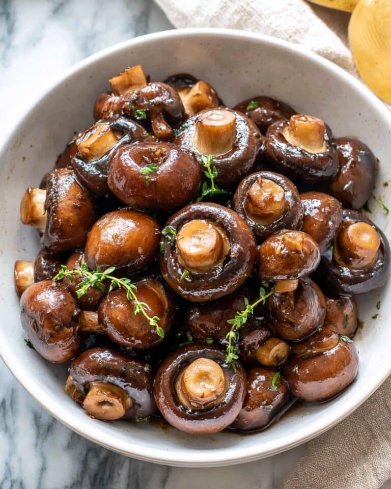 Creamy Garlic Mushrooms with Brie Recipe