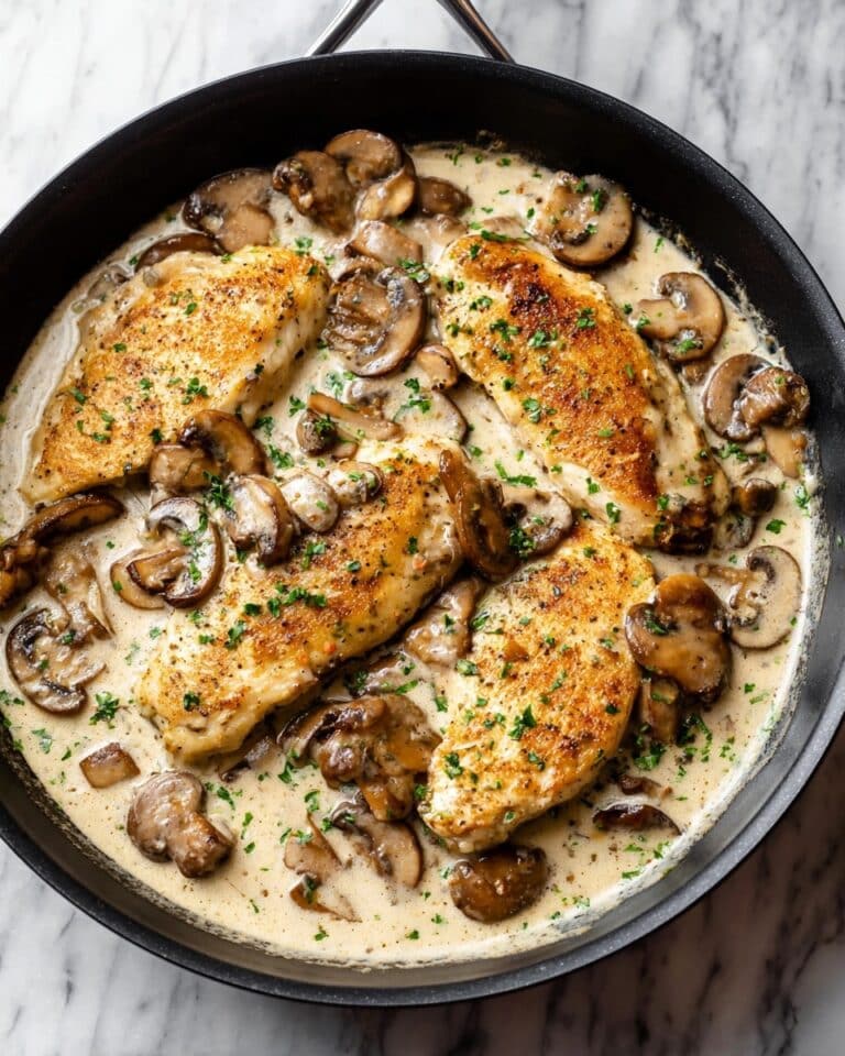 Creamy White Wine Mushroom Chicken Recipe