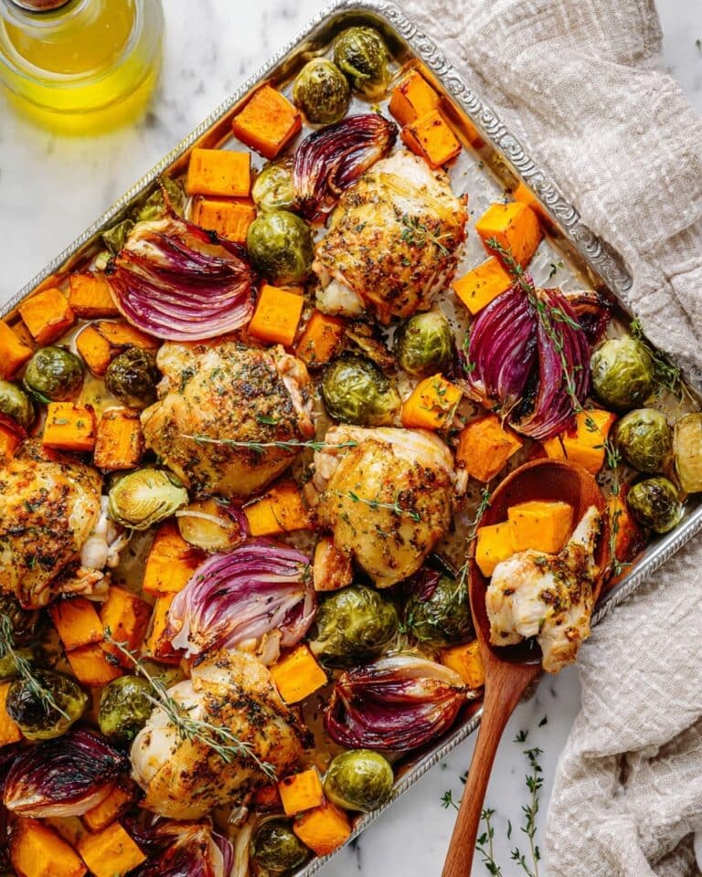 Sheet Pan Maple Glazed Chicken with Vegetables Recipe