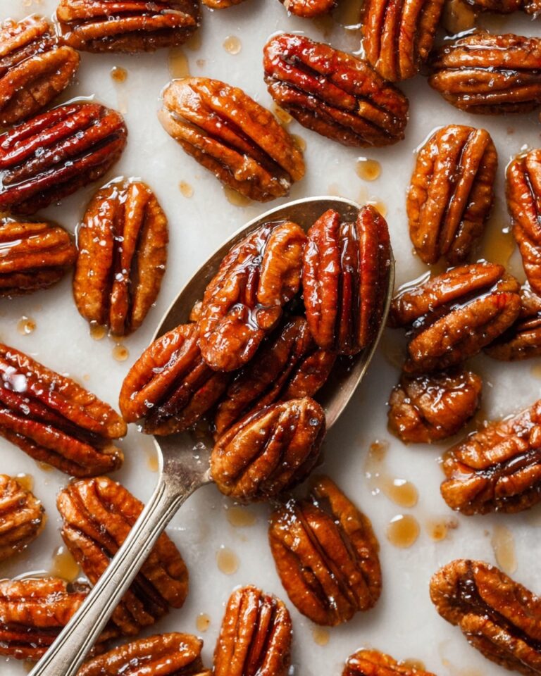 Easy Maple Syrup Candied Pecans Recipe