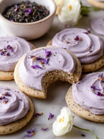 London Fog Cookies with Earl Grey and Lavender Cream Cheese Frosting Recipe