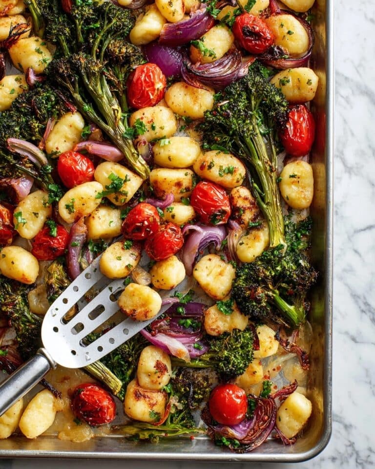 Sheet Pan Gnocchi with Roasted Vegetables and Feta Recipe