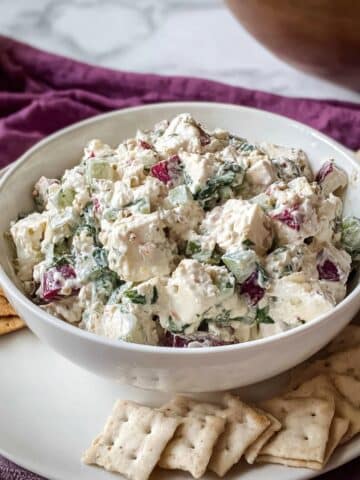 Creamy Chicken Salad (No Celery) with Spinach, Cranberries, and Apples Recipe
