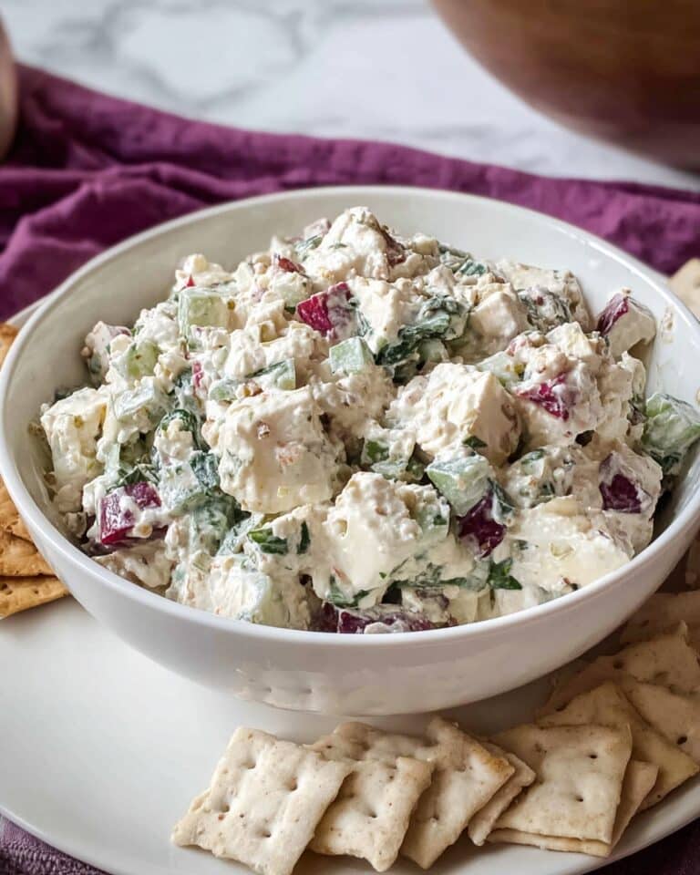 Creamy Chicken Salad (No Celery) with Spinach, Cranberries, and Apples Recipe