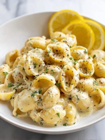 Garlic Butter Pasta with Herb-Infused Sauce, Parmesan, and Lemon Recipe