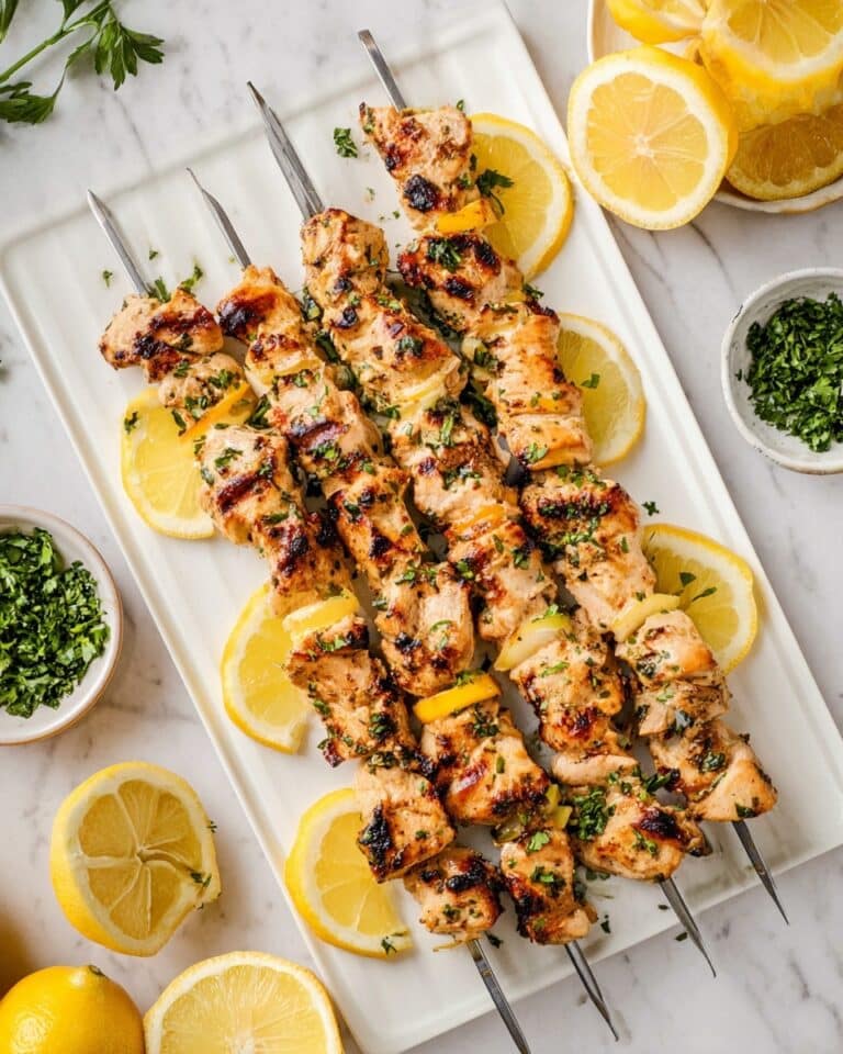 Juicy Lemon Herb Chicken Kebabs Recipe