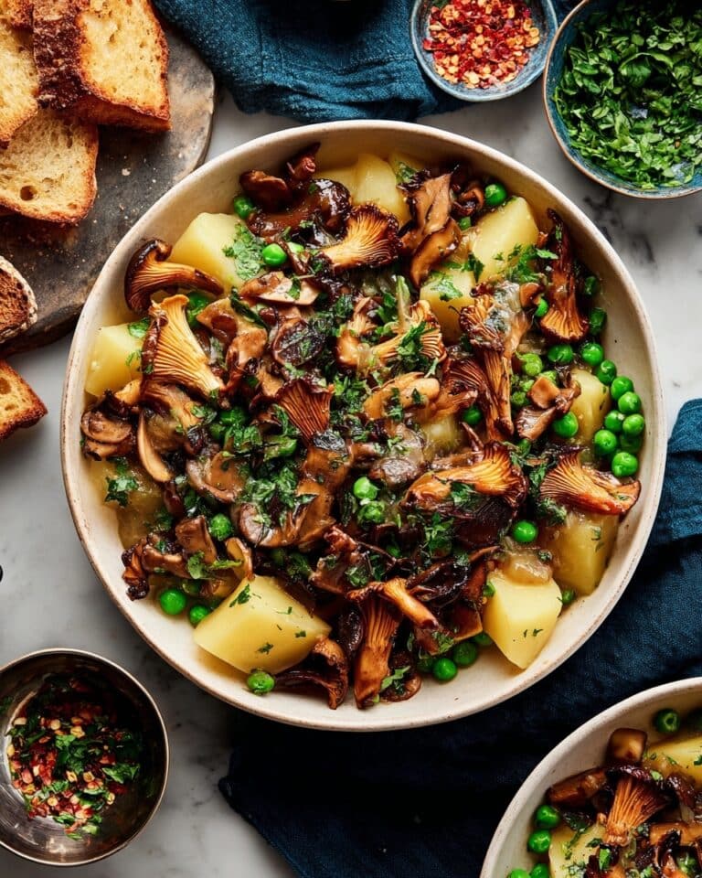 Mushroom Stew with White Wine and Fresh Herbs Recipe