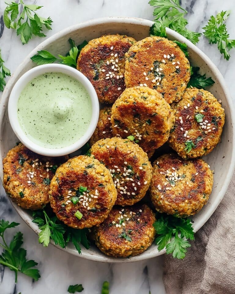 Crispy Vegan Quinoa Patties with Herb Dip Recipe