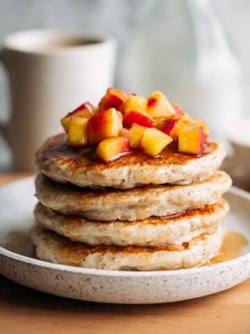 Apple Cinnamon Pancakes with Sautéed Apples and Yogurt Topping Recipe
