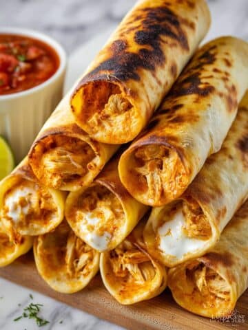 Chicken Taquitos with Gooey Cheese and Mexican Spices Recipe