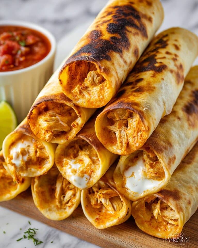 Chicken Taquitos with Gooey Cheese and Mexican Spices Recipe