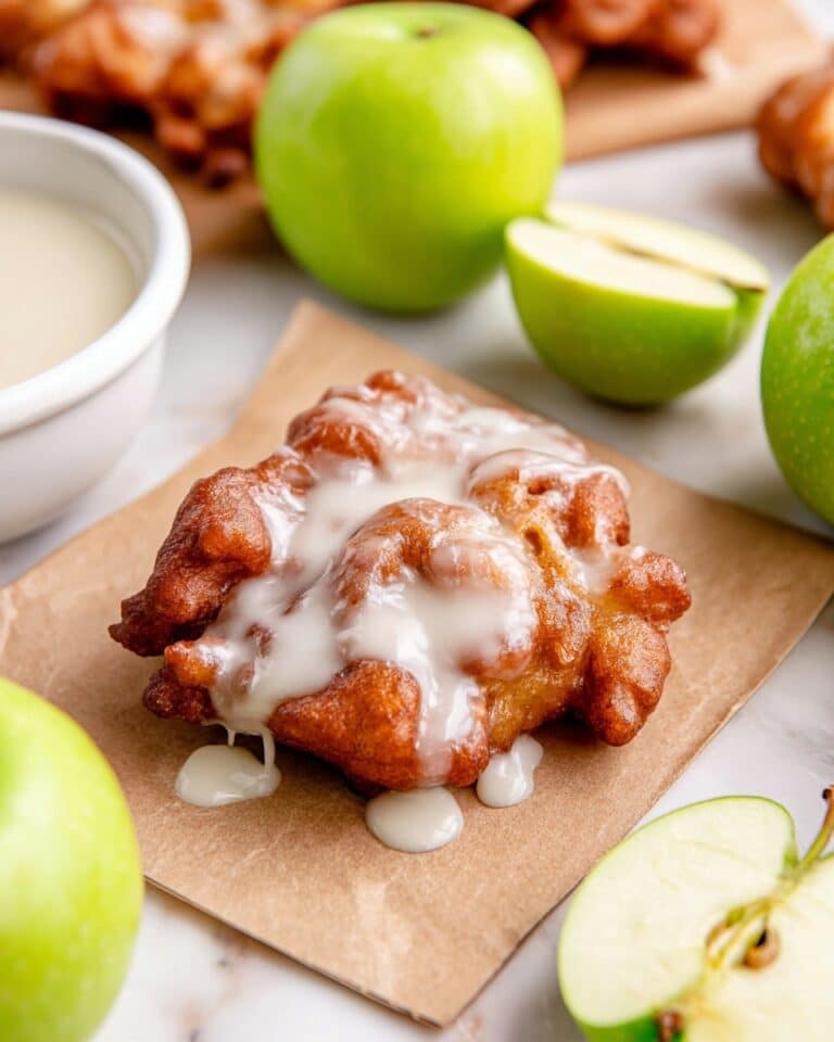 Apple Cinnamon Fritters with Vanilla Glaze Recipe