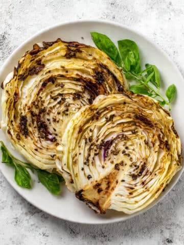 Oven Roasted or Grilled Garlic Roasted Cabbage Steaks Recipe