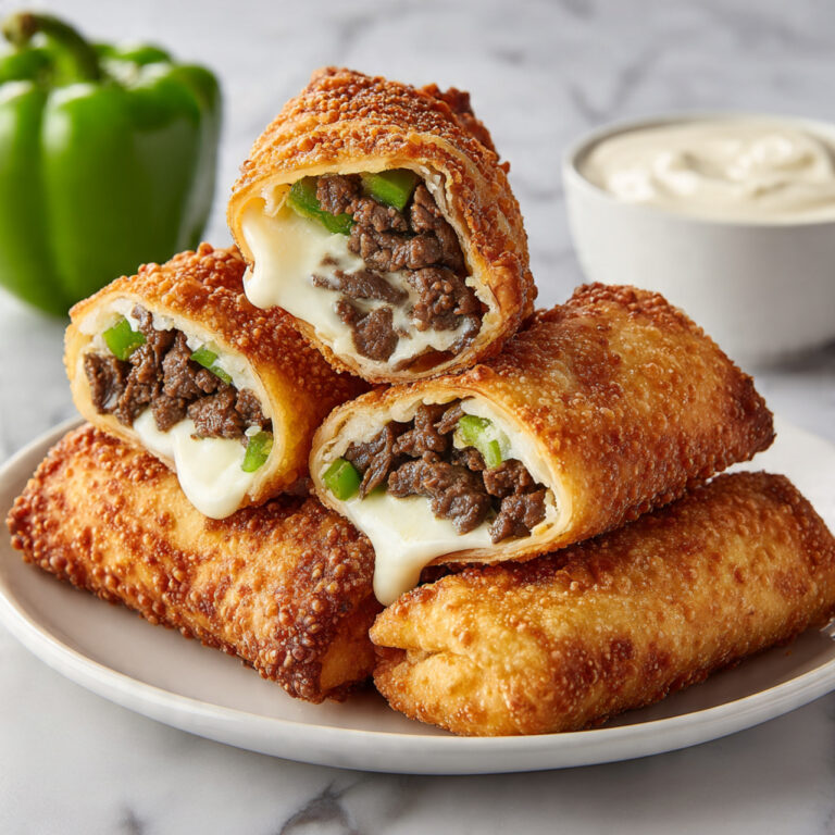 Philly Cheesesteak Egg Rolls Recipe