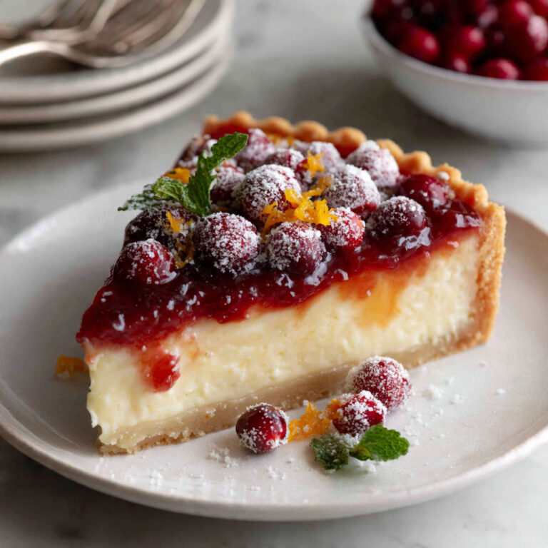 Cranberry Custard Pie Recipe