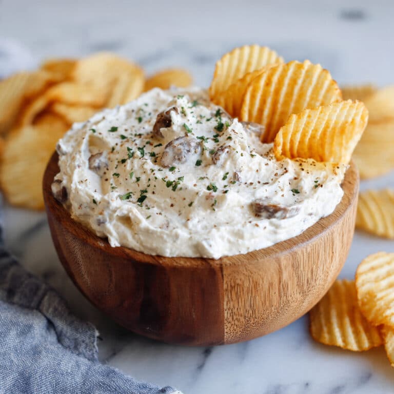 French Onion Dip with Cashew Sour Cream and Caramelized Onions Recipe