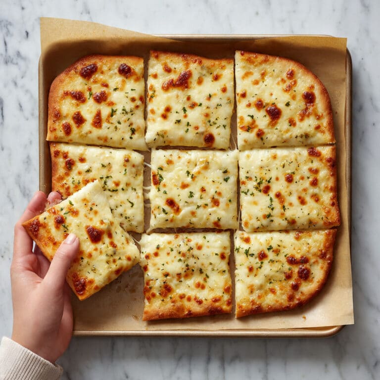 Super Cheesy Garlicky Breadsticks Recipe