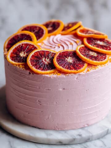 Blood Orange Cake with Blood Orange Curd and Pink Buttercream Recipe