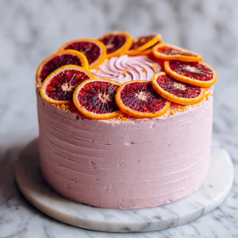 Blood Orange Cake with Blood Orange Curd and Pink Buttercream Recipe