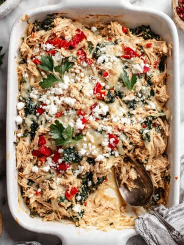 Greek Chicken and Orzo Casserole with Feta and Sun-Dried Tomatoes Recipe