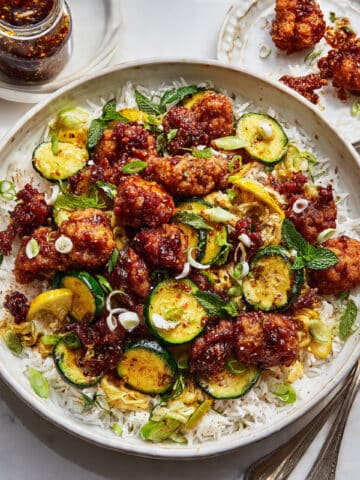 Sheet Pan Hot Honey Garlic Chicken and Zucchini Recipe