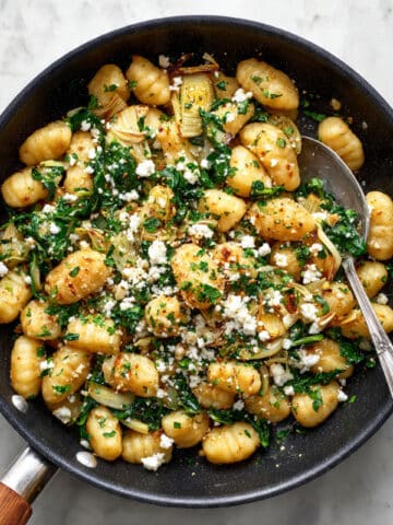 Spinach-Artichoke Gnocchi Skillet with Feta Recipe