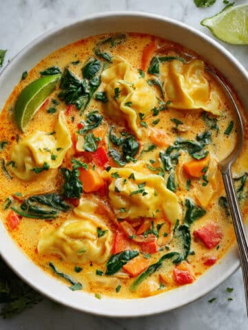 Thai Red Curry Potsticker Soup Recipe