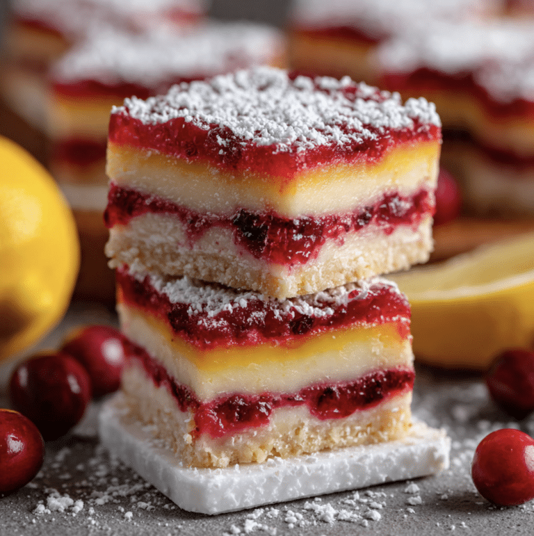Cranberry Lemon Bars Recipe