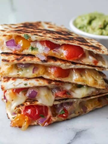 Grilled Peach and Cherry Tomato Quesadillas Recipe