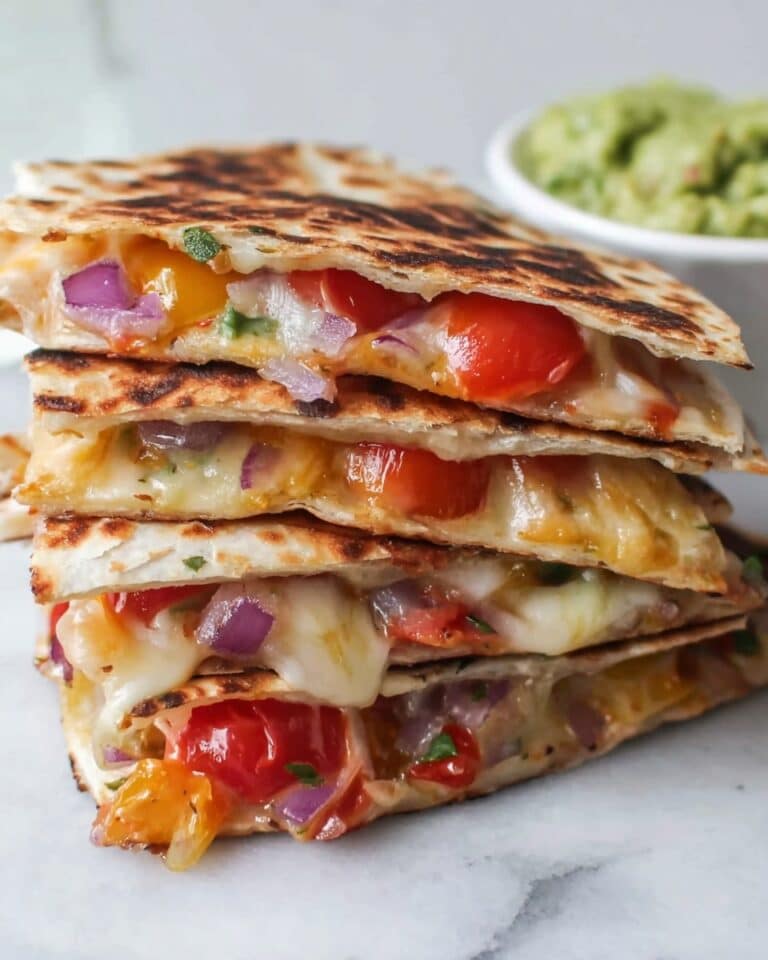 Grilled Peach and Cherry Tomato Quesadillas Recipe