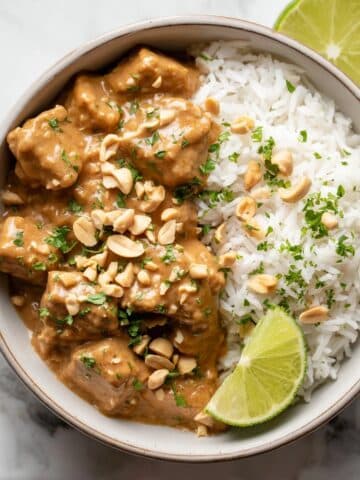 Peanut Tofu with Coconut Rice Recipe