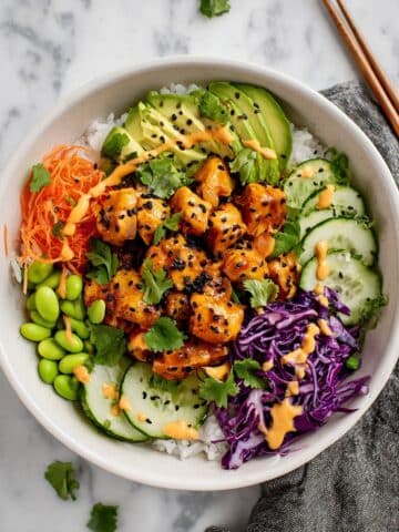 Bang Bang Salmon Rice Bowls Recipe