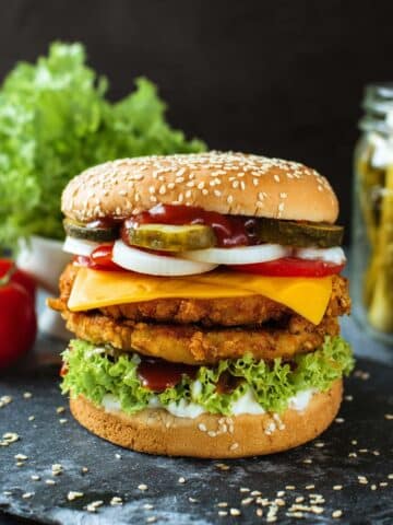 Meaty Tofu Burger (Whopper Style) Recipe