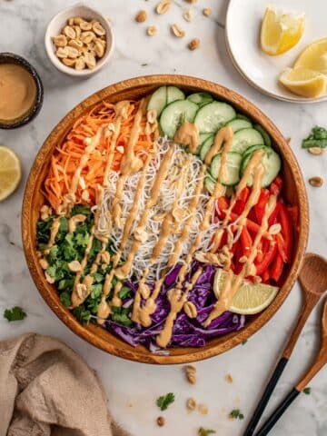 Spring Roll Salad with Peanut Sauce Recipe
