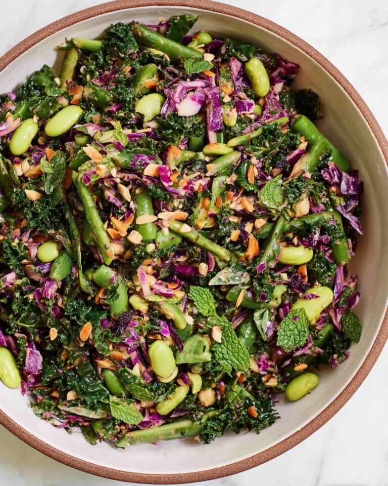 10-Minute High-Protein Miso Bowl with Kale, Cabbage, Edamame, and Miso Sauce Recipe