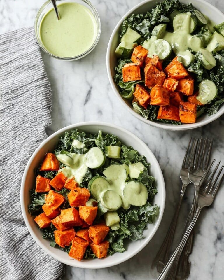 Crispy Buffalo Tofu and Kale Salad with Vegan Ranch Recipe
