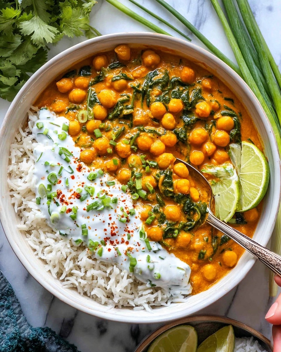 Creamy Chickpea Curry with Tomato and Spinach | Vibrant & Easy