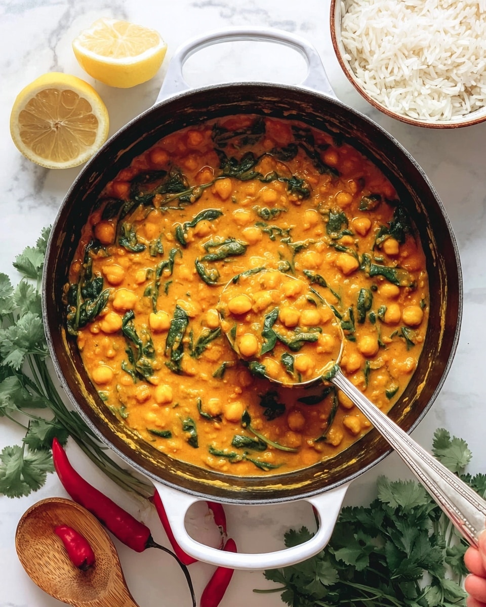 Creamy Chickpea Curry with Tomato and Spinach | Vibrant & Easy