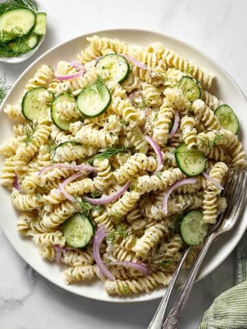 Cucumber Pasta Salad with Coconut Milk and Dill Recipe