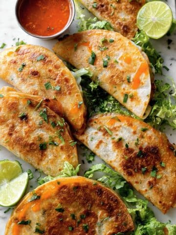 White Bean Buffalo Tacos with Poblano and Cilantro Sauce Recipe